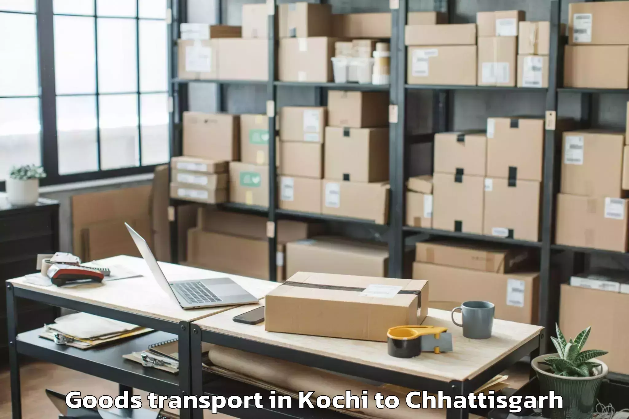 Hassle-Free Kochi to Berla Goods Transport